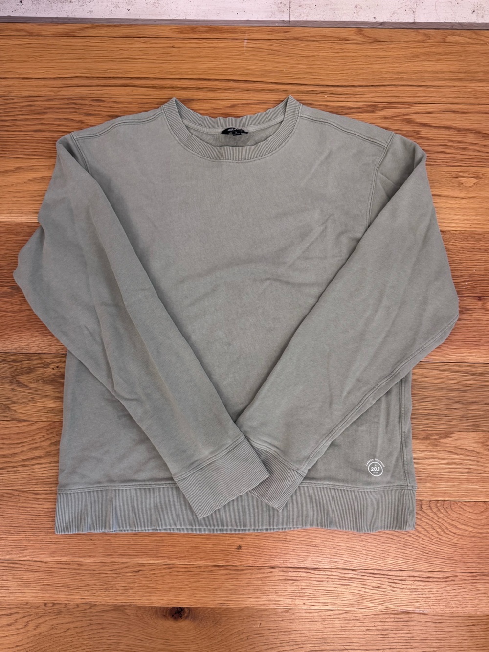 allbirds R&R Loungewear Light Gray/Light Green Crewneck Sweatshirt